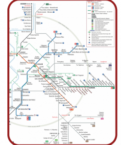 Public Transport Rome city map