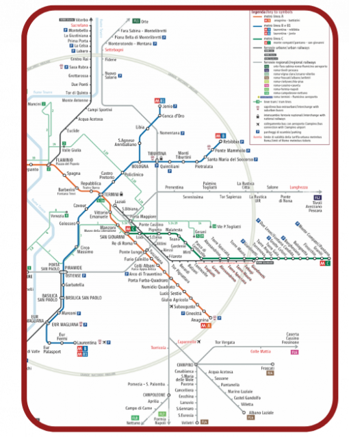 Public Transport Rome city map